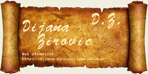 Dijana Žirović vizit kartica